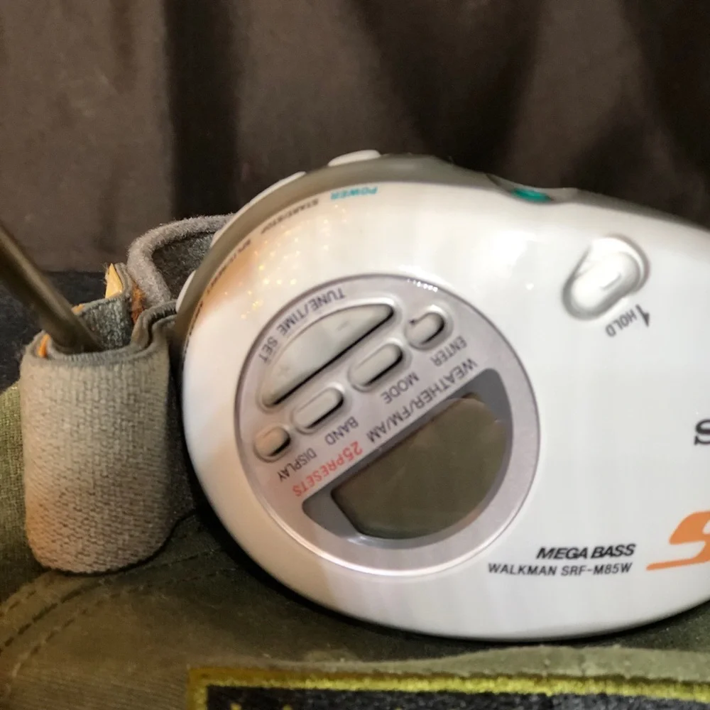 Sony White Walkman with Orange Accents